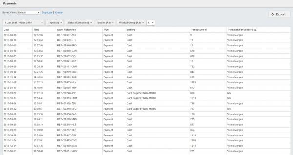 Booking Live payments reports