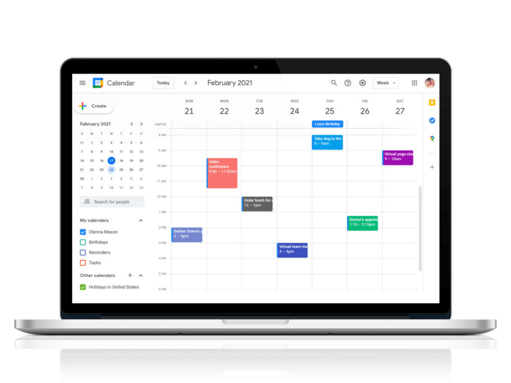 Manage your diaries with Google Calendar