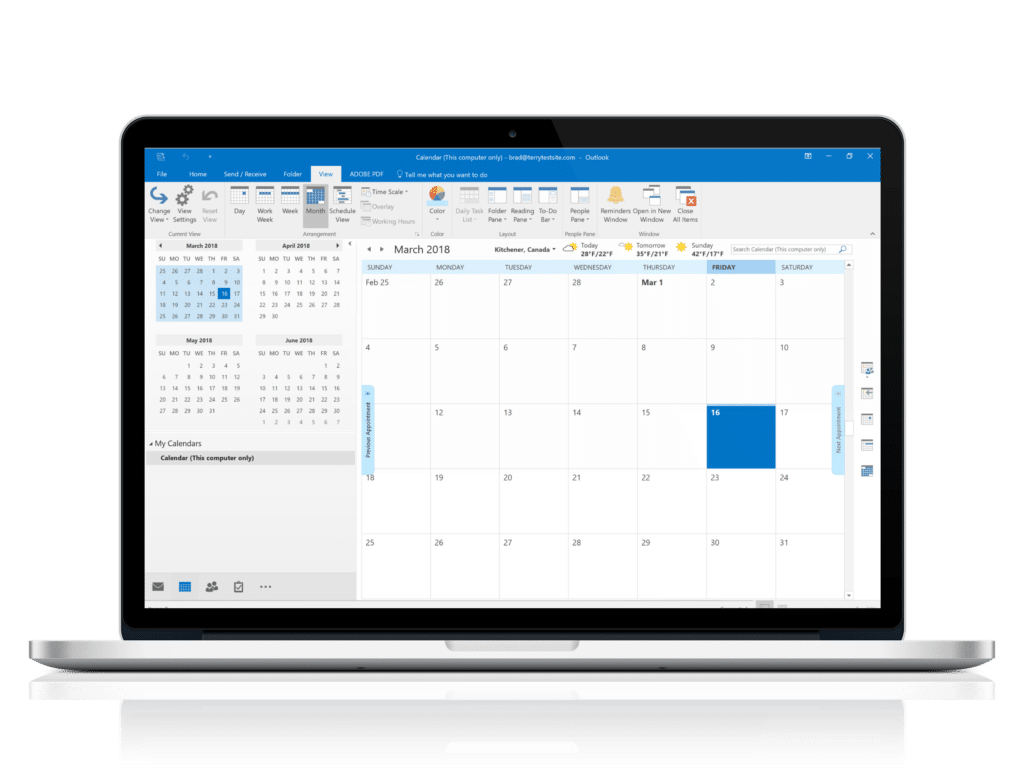 Manage your diaries with Outlook