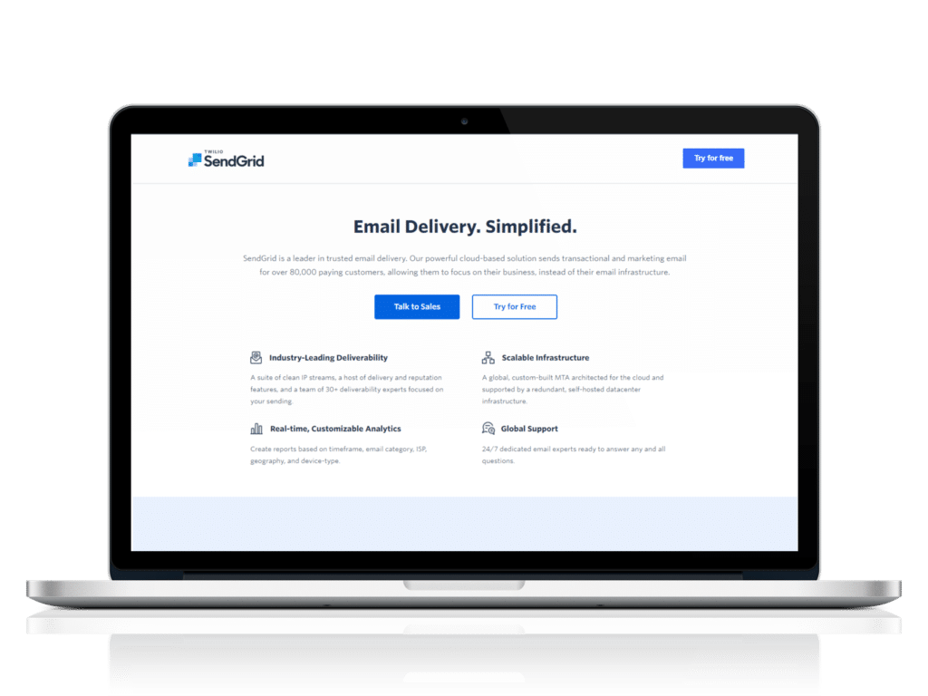 Industry leading deliverability with SendGrid
