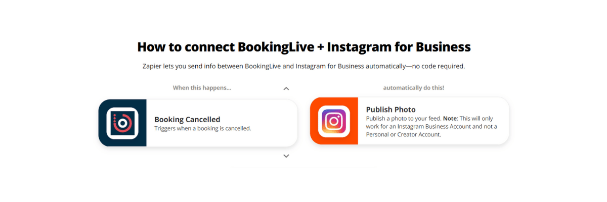 BookingLive and Instagram integration