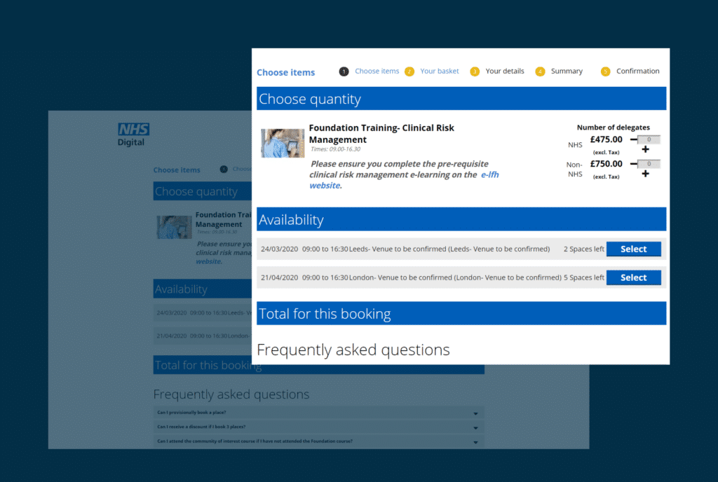 NHS scheduling solution bookinglive